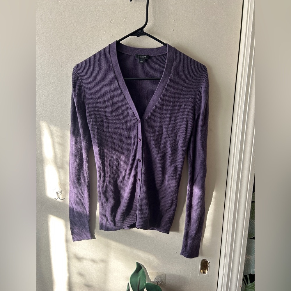 Ann Taylor Factory Purple Cardigan